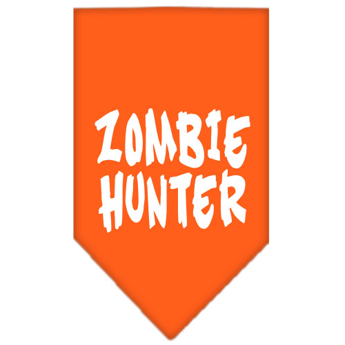 Zombie Hunter Screen Print Bandana Orange Large